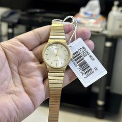 CASIO MQ-24G-9EDF Unisex Analog Watch – Gold-Tone Stainless Steel Band, Champagne Dial, Quartz Movement, Water Resistant