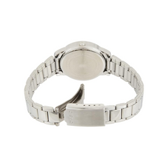 CASIO LTP-1303D-7BVDF Women’s Analog Watch – White Dial, Stainless Steel Bracelet, Date Display, Quartz Accuracy, Water Resistant