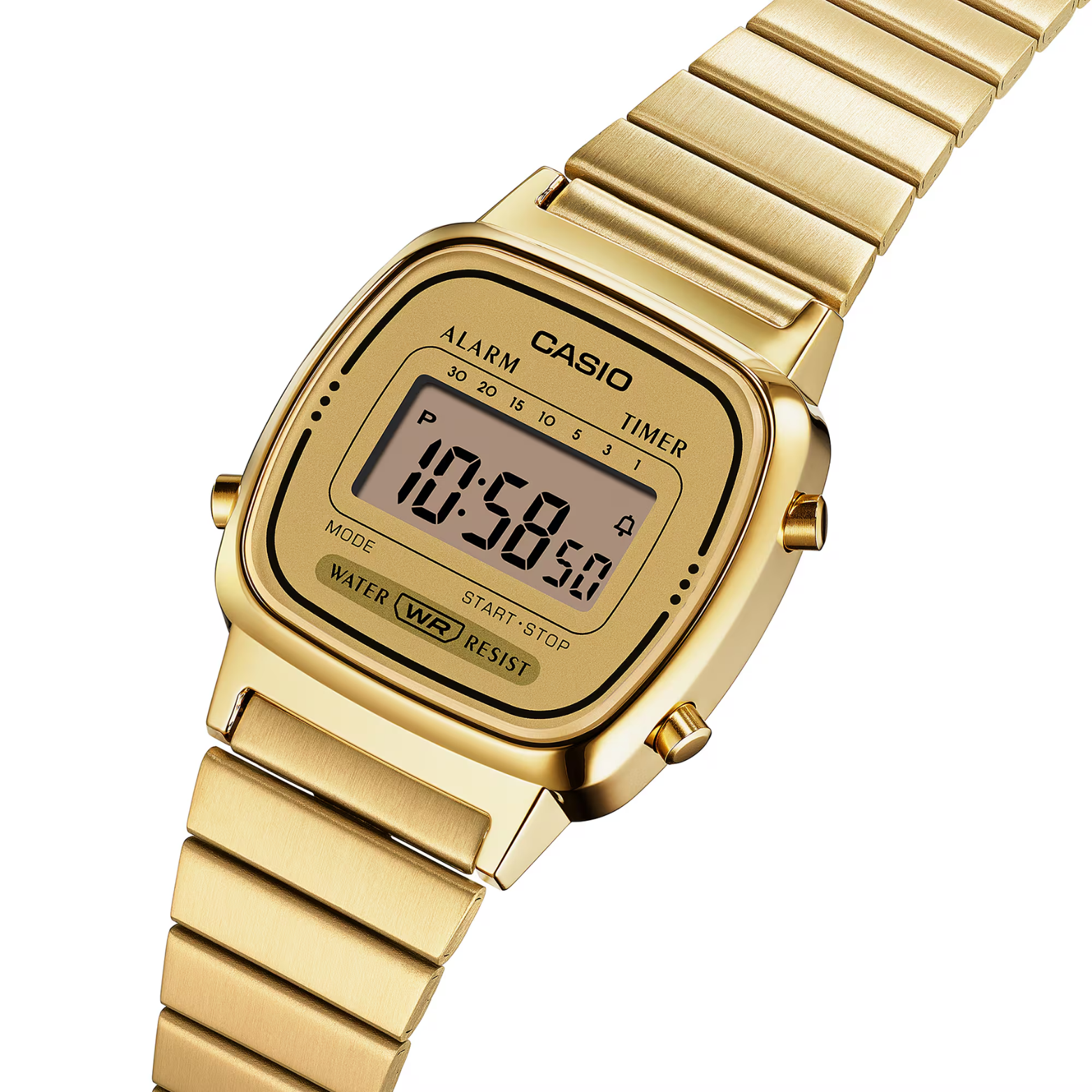 CASIO LA670WGA-9DF Women’s Vintage Digital Watch – Gold Stainless Steel, Classic Retro Design, Alarm, Stopwatch, Daily Wear Timepiece - THE HAPPY BUY