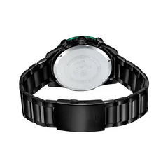 Casio Edifice EFR‑571DC‑1AVUDF Men’s Chronograph Watch — Black Ion Plated, Green Bezel, 100M Water Resistant, Retrograde Dial