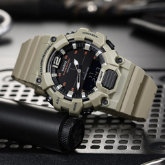 CASIO HDC-700-3A2VDF Analog-Digital Watch – Military-Inspired Design, Dual Time Display, Durable Resin Band, Water-Resistant