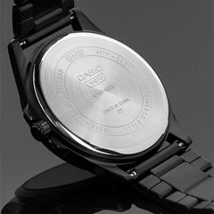 CASIO MTP-E350B-7BVDF Men’s Sport Watch – White Dial, Multi-Dial Day/Date/24-Hr, Black Leather Strap, Quartz, 50m Water Resistant