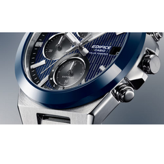 CASIO EDIFICE EFS-S650D-2ADF – Ceramic Bezel, Sapphire Crystal, Solar Chronograph, 100 m Water Resistant, Stainless Steel