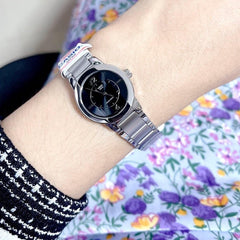 CASIO LTP-1230D-1CDF Enticer Women’s Watch – Black Dial, Stainless Steel Bracelet, Elegant Analog Quartz, Water Resistant