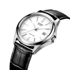 CASIO LTP-1183E-7ADF Women’s Analog Watch – Genuine Leather Strap, White Dial, Quartz Movement, Classic Design, Water Resistant
