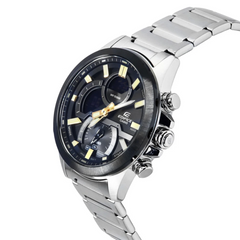 CASIO EDIFICE ECB-30DB-1A9DF Men’s Analog-Digital Watch – Bluetooth Smartphone Link, Black/Gold Dial, Stainless Steel Bracelet, World Time, Stopwatch, 100M Water Resistant