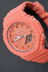 CASIO G‑SHOCK GMA‑S2100‑4A2DR Women’s Analog‑Digital Watch – Dusty Rose Resin, Slim Octagonal Case, Carbon Core Guard, 200M Water‑Resistant