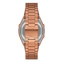 CASIO B640WC-5ADF Digital Vintage Watch – Retro 1980s Style, Gold Stainless Steel Band, Multifunctional, Water-Resistant, Classic Design