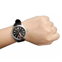 CASIO MTP‑E350L‑1BVDF Men’s Analog Watch – Black Dial with Leather Strap, Classic Design & Water Resistance