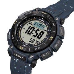 Casio Pro Trek PRG-340SC-2DR Men's Solar Outdoor Watch, Triple Sensor (Altimeter, Barometer, Compass), Bio-Based Resin Strap, Tough Solar, 100M Water Resistant