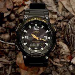 CASIO AQ-S810W-1BVDF Tough Solar Analog-Digital Watch – Solar Powered, Water-Resistant, Durable Men's Watch