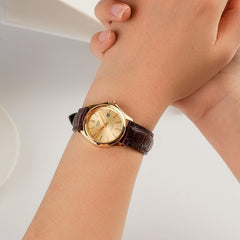 CASIO LTP-1183Q-9ADF Women's Analog Watch – Gold-Tone Stainless Steel with Brown Dial, Elegant & Timeless Design