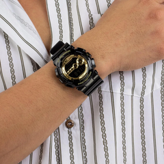 CASIO G-SHOCK GD-100GB-1DR Men's Digital Watch – Shock Resistant, 200M Water Resistant, LED Backlight, Large Display, Black & Gold