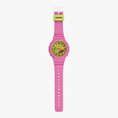 CASIO G‑SHOCK GMA‑S2100BS‑4ADR Women’s Analog‑Digital Watch – Translucent Pink Resin, Carbon Core Guard, 200 M Water‑Resistant, Slim Octagonal Case