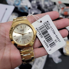 CASIO MTP-1170N Series Men’s Analog Watch – Gold-Tone Stainless Steel, Minimalist Dial, Date Display, Quartz, Water Resistant