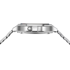 CASIO A158WA-1DF Vintage Digital Watch – Unisex Silver Stainless Steel, Black Display, LED Light, Alarm, Stopwatch, Water Resistant, Quartz Retro Classic