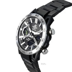 CASIO EDIFICE ECB-2000DD-1ADF Men’s Bluetooth Solar Chronograph Watch – Stainless Steel Band, Carbon Dial, Smartphone Link, 100M Water Resistant