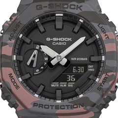 CASIO G-SHOCK GA-2100CM-8ADR Analog Digital Men's Watch Grey Camouflage Resin Strap 200M Water Resistant