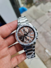 Casio Edifice EFV‑640D‑5AV Men’s Chronograph Watch | Silver Stainless‑Steel Bracelet | Blue Sunburst Dial | 100 M Water‑Resistant Sport Dress Watch