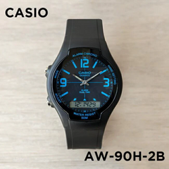 CASIO AW-90H-2BVDF Analog-Digital Combination Watch – Water-Resistant, Shock-Resistant, Multi-Function, Sporty Blue Design
