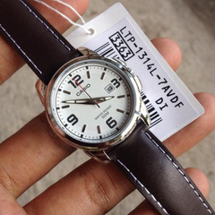 CASIO LTP-1314L-7AVDF Women's Casual Analog Watch – Classic White Dial with Leather Strap, Stylish & Comfortable Timepiece