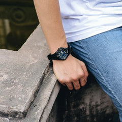 CASIO MRW-200H-2B3VDF Men’s Analog Watch – Navy Blue Dial, 100M Water Resistant, Rotating Bezel, Day-Date, Luminous Hands, Resin Case & Strap, Quartz