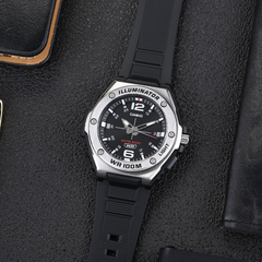 CASIO MWA-100H Series Standard Analog Men’s Watch – Stainless Steel Bezel, LED Light, 100M Water Resistance, Quartz Movement, Long Battery Life, Resin Case & Strap – Men’s Classic Sports Watch