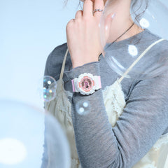 Casio Baby-G BA-110PD-4ADR Women’s Analog-Digital Watch, Pastel Pink Resin Band, Shock Resistant, 100m Water Resistant