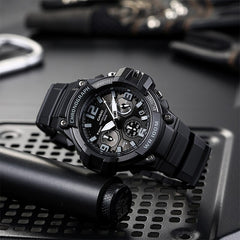CASIO MCW-100H-1A3VDF Men’s Chronograph Watch – 100 m Water Resistance, Resin Case & Band, Stopwatch & Date