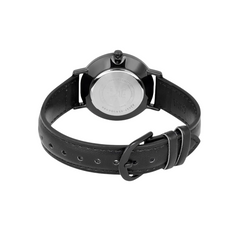 CASIO LTP-VT03BL-7BDF Women’s Analog Watch – White Dial, Black Leather Strap, Slim Case, Quartz Movement, Water Resistant, Elegant Minimalist Design