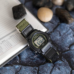 CASIO W-219HB Series Standard Digital Watch – Classic Retro Design, LED Backlight, Stopwatch, Alarm, 50M Water Resistance, Resin Case, Fabric Band, Long Battery Life – Men’s Casual Sports Digital Watch