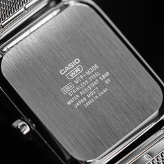 Casio MTP-M306M-4AVDF Men’s Analog Stainless Steel Mesh Watch – Pink Dial, Day-Date & 24-Hour Subdials, 50M Water Resistant