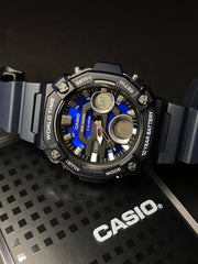 CASIO AEQ-120W-2AVDF Analog-Digital Combination Watch – Durable Resin Band, Dual Time Display, Water-Resistant