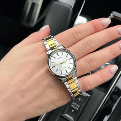 CASIO LTP-1303SG-7AVDF Women’s Analog Watch – Two-Tone Stainless Steel, White Dial, Quartz Movement, Elegant Dress Watch, Water Resistant