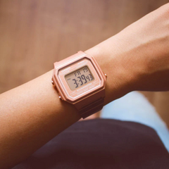 CASIO B650WC-5ADF Vintage Digital Watch – Rose Gold Stainless Steel, LED Light, Alarm, Stopwatch, Water Resistant, Retro 80s Classic Design