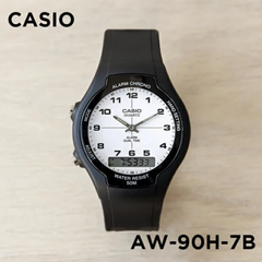 CASIO AW-90H-7BVDF Analog-Digital Combination Watch – Water-Resistant, Shock-Resistant, Multi-Function, Sporty White Design