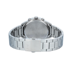 CASIO MTP‑E510D‑8AVDF Men’s Chronograph Watch – Grey Dial Stainless Steel, 50 m Water‑Resistant & Quartz