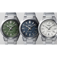 Casio Edifice EFK-100D-3ADR Men’s Watch – Green Dial, Stainless Steel Bracelet, Quartz Analog with Date – Premium Business & Everyday Style