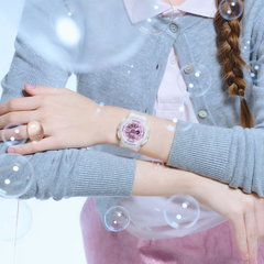 Casio Baby-G BA-110PS-7ADR Women’s Analog-Digital Watch, White Resin Band, Shock Resistant, 100m Water Resistant