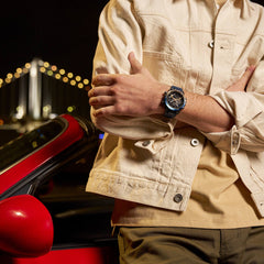 CASIO EDIFICE ECB-2000NP-1ADF Men's Solar Bluetooth Chronograph Watch – Black Resin Band, Carbon Fiber Dial, Smartphone Link, 100M Water Resistant