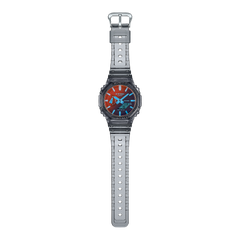 CASIO G-SHOCK GA-2100TLS-8ADR | Transparent Resin Shock-Resistant Watch with 200M Water Resistance & Digital-Analog Display | Available at TheHappyBuy