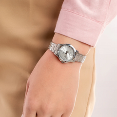 CASIO LTP‑V004D‑7B2UDF Women’s Analog Watch – Sleek Silver Dial, Stainless Steel Band, Date Display, Water Resistant