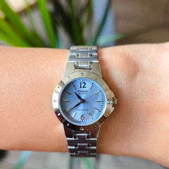 CASIO LTP-1177A-2ADF Women's Analog Watch – Stainless Steel with Blue Dial & Silver Accents, Elegant & Classic Design