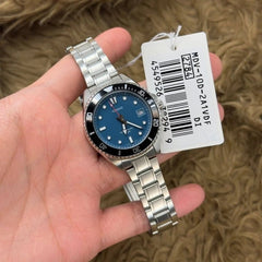 Casio MDV-10D-2A1VDF Analog Dive Watch | Blue Dial Stainless Steel Quartz Watch | 200M Water Resistant Wristwatch | Casio Standard Collection