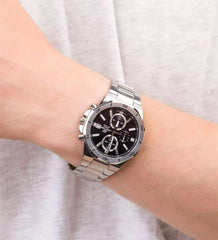 Casio EDIFICE EFV‑640D‑1AVUDF Men’s Chronograph Watch | Black Dial Stainless Steel Bracelet | 100M Water‑Resistant Japanese Quartz Sports Dress Timepiece