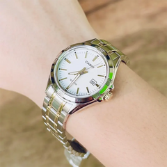 CASIO LTP-1308SG-7AVDF Women's Analog Watch – Elegant Stainless Steel with Silver and Gold Accents, Classic Timepiece for Every Occasion