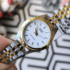 CASIO LTP-1129G-7ARDF Women’s Analog Watch – Two-Tone Stainless Steel, Classic Round Dial, Quartz Movement, Elegant Daily Wear Timepiece