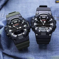 CASIO HDC‑700‑3AVDF Men’s Analog-Digital Watch – 10-Year Battery, 30 Telememo, World Time, 100M Water Resistance, LED Light