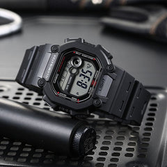 CASIO W-737H Series Standard Digital Youth Watch – 10-Year Battery, Super LED Backlight, Dual Time, Stopwatch, Countdown Timer, 100M Water Resistance, Shock-Resistant Resin Case – Men’s Sports Digital Watch
