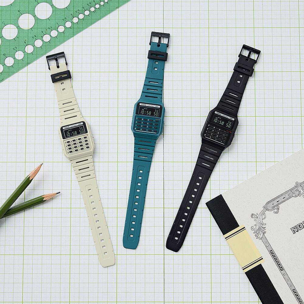 CASIO CA-53WB-3BDF Standard Calculator Watch – Retro Digital, Green, Multifunctional, Water-Resistant, Classic Style - THE HAPPY BUY